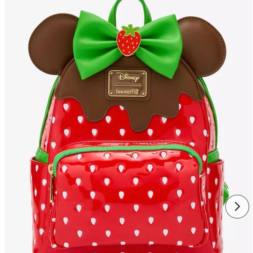 Loungefly Disney Minnie Mouse Chocolate Dipped Strawberry Ears Scented Mini BP